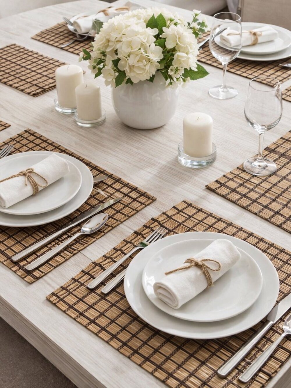 French Connection Textile Woven Placemat in Brown and Tan